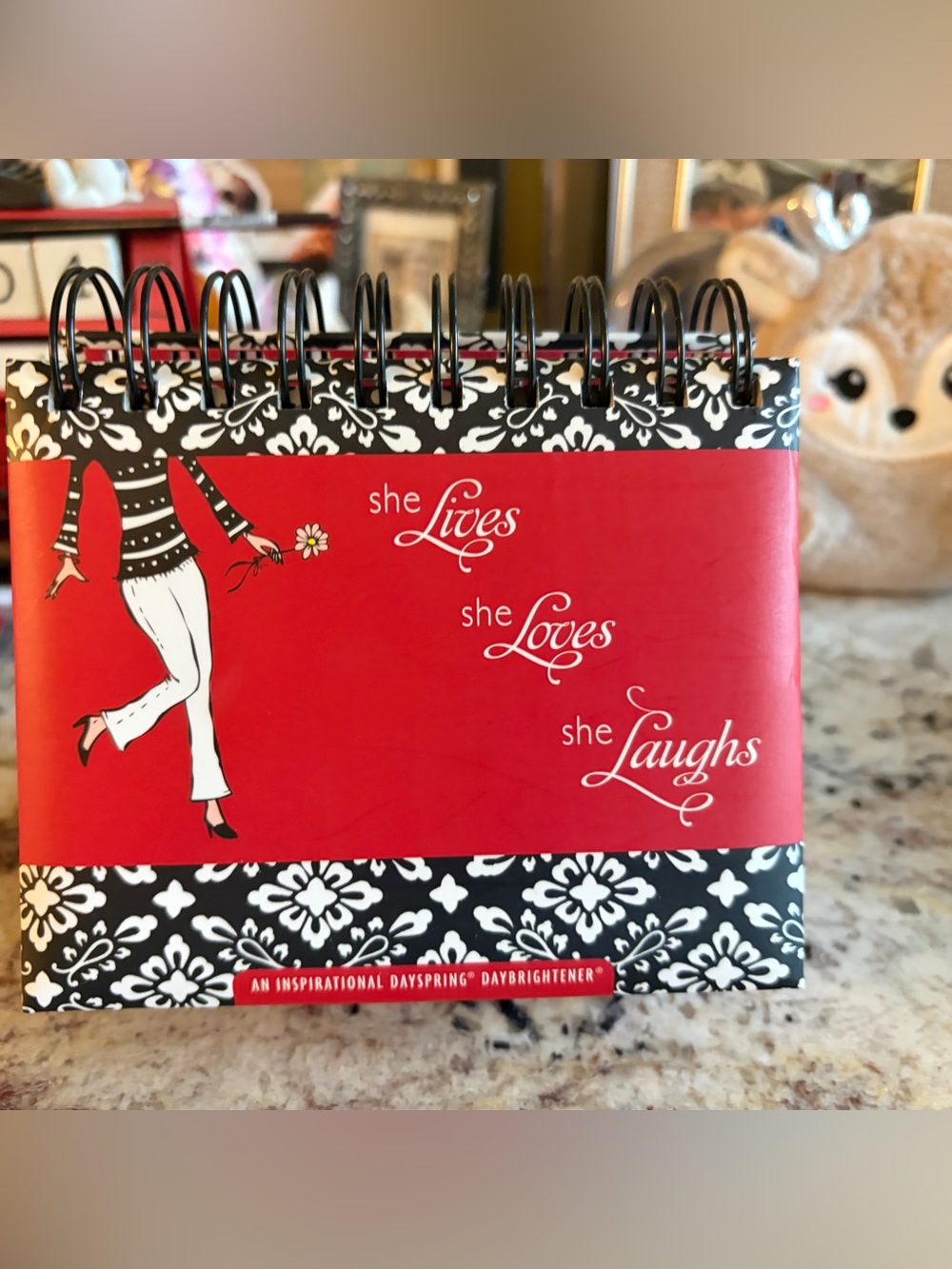 Inspirational DaySpring Perpetual Flip Calendar- She Lives She Loves She Laughs
